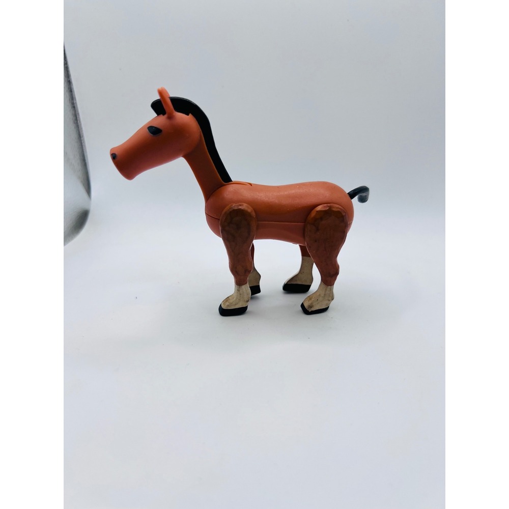 Vintage Fisher-Price 1970s Little People Brown‎ Farm Horse Figure Moving Limbs